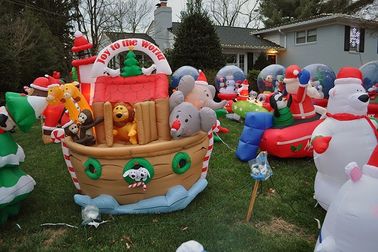 लोगो मुद्रण आउटडोर Inflatable विज्ञापन उत्पाद विशालकाय क्रिसमस गहने