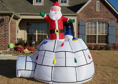 क्रिसमस सजावट विज्ञापन Inflatables बिग रेड सांता क्लॉस और तम्बू
