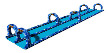 आउटडोर घटना के लिए अद्भुत छद्म रंग विशालकाय Inflatable स्लाइड 300 मीटर डबल लेन स्लाइड