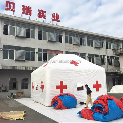 आपातकाल के लिए पीवीसी तिरपाल मेडिकल इन्फ्लेटेबल हॉस्पिटल टेंट वाटर रेसिस्टेंट