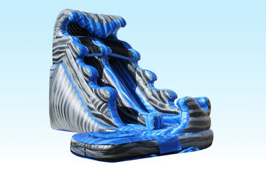 बच्चों के लिए राक्षस Inflatable बिग वाटर स्लाइड, पानी Inflatable स्लाइड नीले और ग्रे रंग