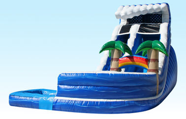 पूल के साथ पीवीसी ब्लू जंगल राक्षस Inflatable वेव स्लाइड, 25 एल एक्स 15W एक्स 18 एच