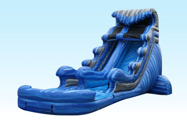 22 फीट ज्वारीय लहर पिछवाड़े के पानी की स्लाइड, चढ़ाई सीढ़ी के साथ सिंगल लेन Inflatable सुपर स्लाइड