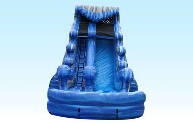 22 फीट ज्वारीय लहर पिछवाड़े के पानी की स्लाइड, चढ़ाई सीढ़ी के साथ सिंगल लेन Inflatable सुपर स्लाइड