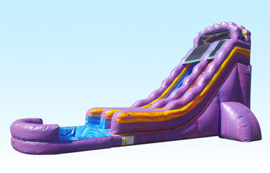 पिछवाड़े पार्टी के लिए पूल के साथ किशोरी 22 फीट बैंगनी स्वर्ग Inflatable पानी स्लाइड