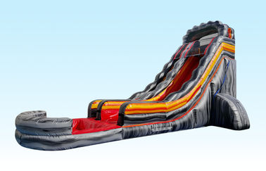 कस्टम मेड ग्रे जायंट Inflatable स्लाइड, वयस्क के लिए पानी स्लाइड ऊपर उड़ाओ