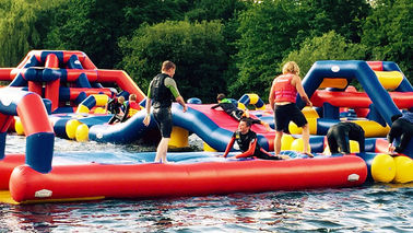 समुद्र के लिए OEM लाल Inflatable फ़्लोटिंग जल पार्क Aflex एक्वा साहसिक जल पार्क खेल