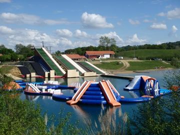रिज़ॉर्ट एडवेंचर Inflatable वाटरपार्क Tremplins जल कूद - लाख - Arroques