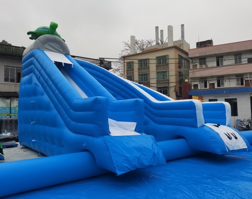 बड़े पूल बाउंसर स्लाइड कॉम्बो के साथ PVC कमर्शियल इन्फ्लैटेबल स्लाइड