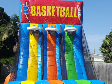 0.55 पीवीसी Tarpaulin Inflatable इंटरेक्टिव गेम्स विशालकाय Inflatable बास्केटबॉल हूप