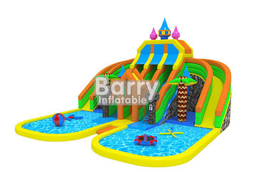 पूल और inflatable फ्लोटिंग खिलौने के साथ मजेदार महल inflatable मनोरंजन पार्क नाम
