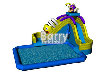 मजेदार एक्वा पार्क पानी के खेल, जमीन के लिए पूल के साथ सस्ते पिरान्हा inflatable पानी पार्क