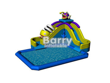 मजेदार एक्वा पार्क पानी के खेल, जमीन के लिए पूल के साथ सस्ते पिरान्हा inflatable पानी पार्क