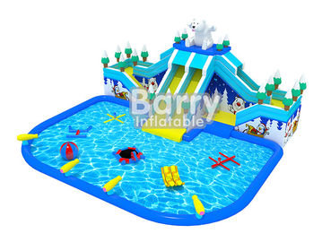 वाटर खिलौने के साथ भालू स्लाइड Inflatable जल पार्क एयर बच्चों Inflatable खेल का मैदान