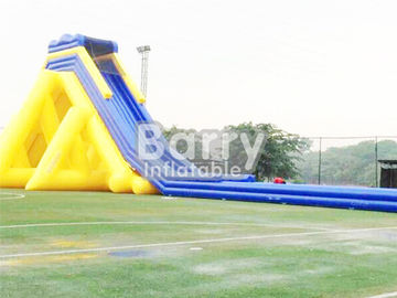 पीले / नीले विशालकाय वाणिज्यिक Inflatable स्लाइड / वयस्क Inflatable स्लाइड