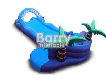 बच्चों के लिए जंगल लॉन Inflatable पानी स्लाइड नारियल के पेड़ Inflatable पर्ची एन स्लाइड