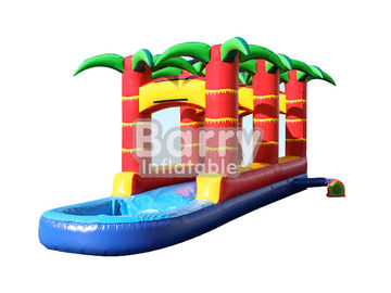 जल खेल का मैदान वर्षावन Inflatable जल स्लाइड फायरप्रूफ 28 एल एक्स 8W एक्स 11 एच फीट