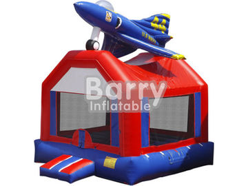 सुरक्षा बच्चों के खेल का मैदान विमान Inflatable बाउंसर आसानी से इकट्ठा / पैकिंग