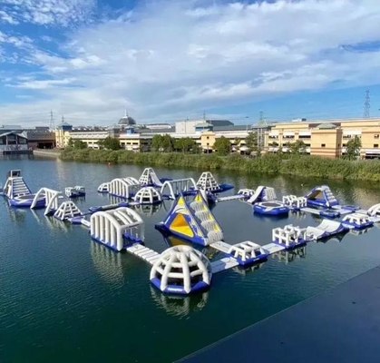 OEM 0.9 मिमी पीवीसी inflatable पानी पार्क खेल तैरते पानी पार्क