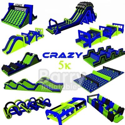 यूनिसेक्स inflatable obstacle run आउटडोर खेल उपकरण बड़े वयस्क 5k inflatable obstacles course
