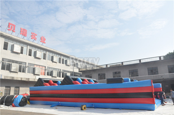 मल्टीप्ल inflatable बाधा पाठ्यक्रम वयस्क खेल खेल टिकाऊ पीवीसी inflatable कॉम्बो
