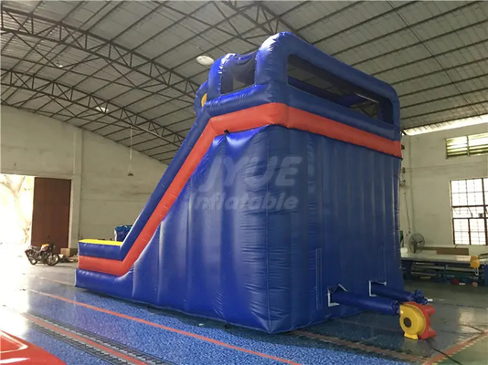 वाणिज्यिक टारपॉलिन inflatable पानी स्लाइड्स परिवार के लिए ब्लास्ट अप ब्लू स्लाइड्स
