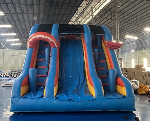 0.55 मिमी पीवीसी वाणिज्यिक inflatable पानी स्लाइड्स Inflatable स्लाइड्स किराए पर लेना