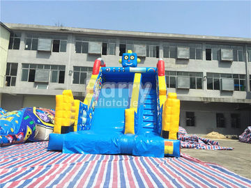 मनोरंजन पार्क / किराए पर व्यापार के लिए बच्चों के छोटे रोबोट Inflatable सूखी स्लाइड