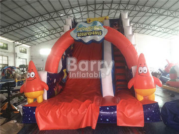 बच्चों के खेल के मैदान के लिए पेशेवर Spongebob वाणिज्यिक Inflatable स्लाइड फायरप्रूफ