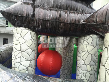 ग्रीष्मकालीन जल खेल केंद्र स्लाइड के साथ जंगल थीम्ड Inflatable उड़ा पानी पार्क ऊपर