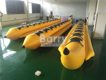 पीला 8 सीट Inflatable खिलौना नाव पानी खेल केला नाव Inflatable पानी खिलौना