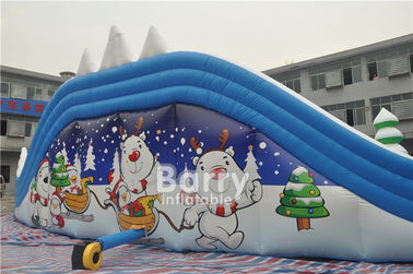 अनुकूलित सील टूथ Inflatable पर्ची एन स्लाइड ग्रीष्मकालीन उड़ा पानी स्लाइड