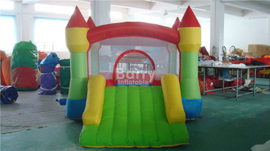 अनुकूलित मिनी inflatable पार्टी बाउंसर, बच्चों के लिए छोटी स्लाइड के साथ कूद घर