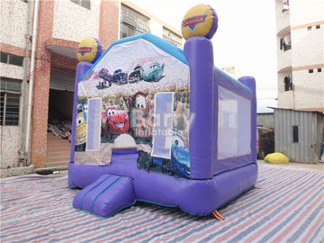 आउटडोर कारें Inflatable बाउंसी कैसल पेशेवर सुरक्षा बैंगनी बाउंस हाउस पार्टी