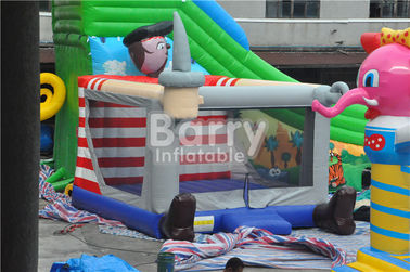 आउटडोर / इंडोर समुद्री डाकू बच्चों Inflatable बाउंसर कूदते घरों फीका सबूत