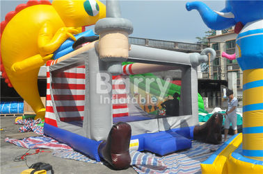आउटडोर / इंडोर समुद्री डाकू बच्चों Inflatable बाउंसर कूदते घरों फीका सबूत