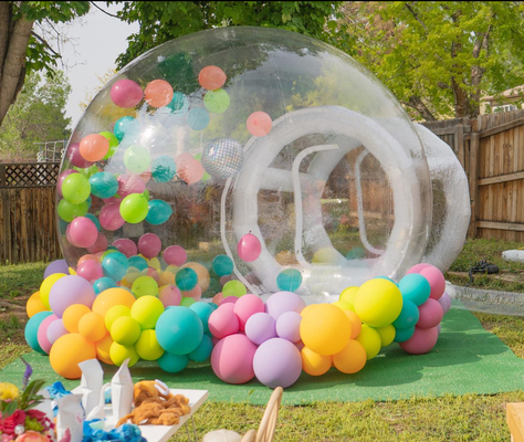 उच्च प्रदर्शन गुंबद इग्लू पीवीसी स्पष्ट एकल सुरंग आउटडोर शिविर पारदर्शी inflatable पार्टी बुलबुला टेंट घर