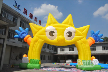 घटना के लिए विज्ञापन / Inflatable प्रवेश आर्क के लिए कार्टून आकार पीला Inflatable मेहराब
