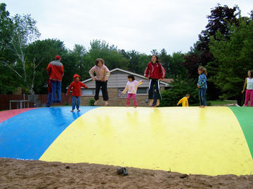 मजेदार खेल खिलौने Inflatable कूदते तीर, बच्चों के लिए Inflatable उछाल पैड प्ले