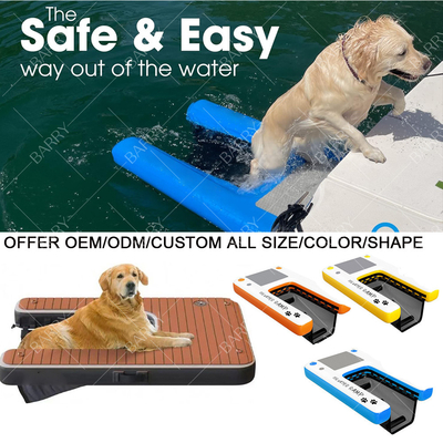 पूल झील नदी Foldable पालतू कुत्ते सीढ़ी तैरते inflatable कुत्ते पानी रैंप डॉक के लिए