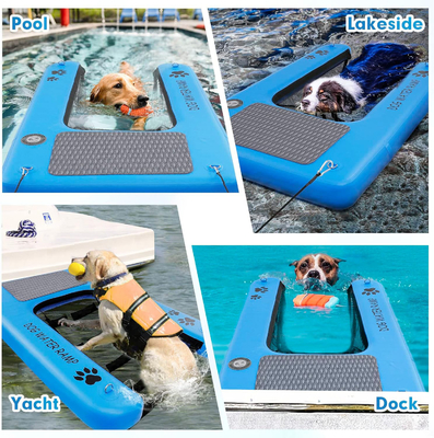 कुत्तों के लिए बुलबुले वाले रैंप के साथ कुत्तों को पानी से बाहर निकलने में मदद करें पूल, नौकाओं, डॉक के लिए कुत्ता रैंप