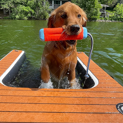 कुत्तों के लिए पानी का खेल Inflatable Pup Plank Dog Ramp Pet Ramp Plank Float Platform For Sale Inflatable Dog Ramp