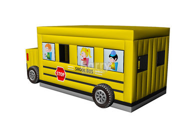 वाणिज्यिक Inflatable कार बाउंस, स्कूल बस बाउंस हाउस बच्चों के लिए Inflatable