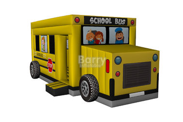 वाणिज्यिक Inflatable कार बाउंस, स्कूल बस बाउंस हाउस बच्चों के लिए Inflatable