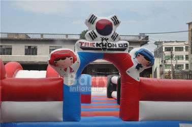 कस्टम Inflatable Toddler खेल का मैदान, विशेष Inflatable मज़ा शहर मुक्केबाजी बुल थीम