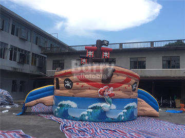 वाणिज्यिक बच्चों को लीड फ्री सामग्री के साथ Inflatable समुद्री डाकू जहाज कॉम्बो ऊपर उड़ाओ