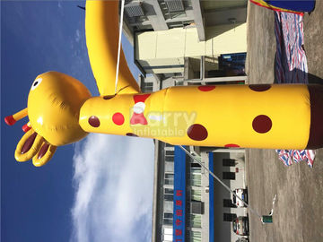 लोगो मुद्रण एससीटी EN71 के साथ घटना के लिए पीला जिराफ Inflatable आर्क