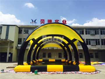 पूल के साथ अनुकूलित पीला पीवीसी Tarpaulin Inflatable तम्बू, Inflatable आश्रय