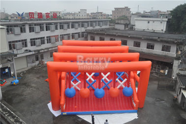 वयस्कों / inflatable आउटडोर प्ले उपकरण के लिए विशाल पागल Inflatable बाधा कोर्स