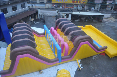 स्विमिंग पूल के साथ कस्टम मनोरंजन कमाल वयस्क Inflatable बाधा कोर्स